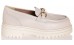 Sante off white δερμάτινο μοκασίνι με χρυσό διακοσμητικό 23-118 Νέες Αφίξεις